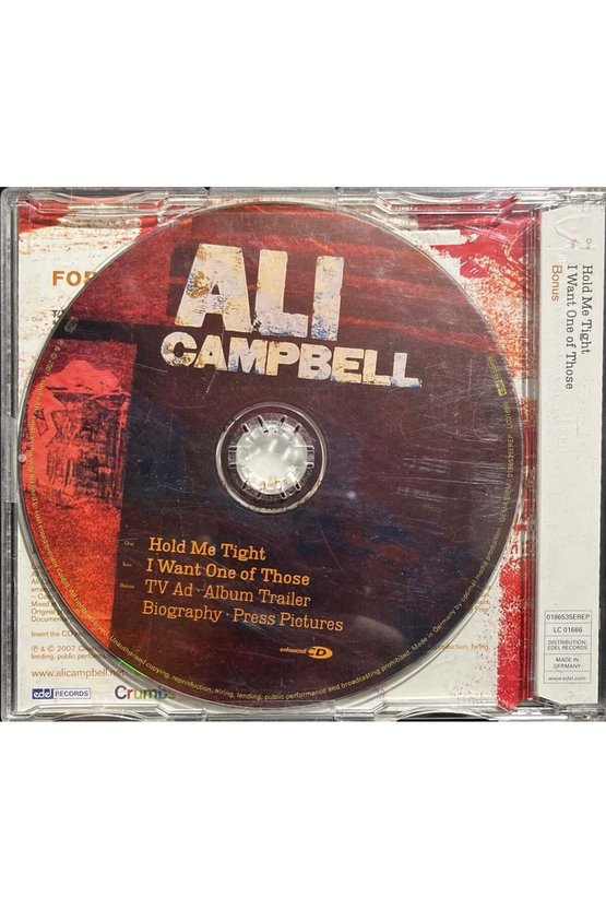(Plak Değildir CD dir) CD Ali Campbell Hold Me Tight Maxi Single CD