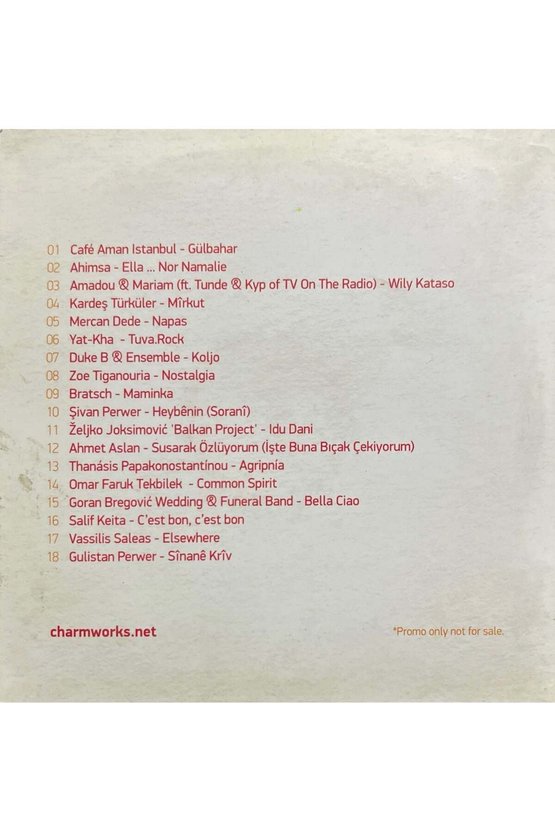 (Plak Değildir CD dir) CD Charm Works Womex 12 Samper CD