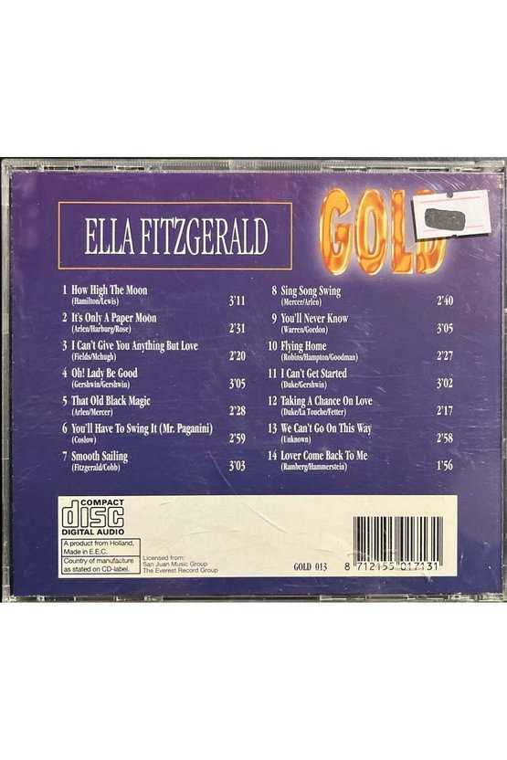 (Plak Değildir CD dir) CD Ella Fitzgerald Gold CD
