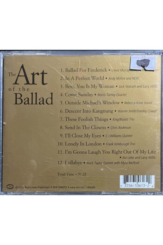 (Plak Değildir CD dir) CD The Art Of The Ballad Best Of Mapleshade Vol.1 CD