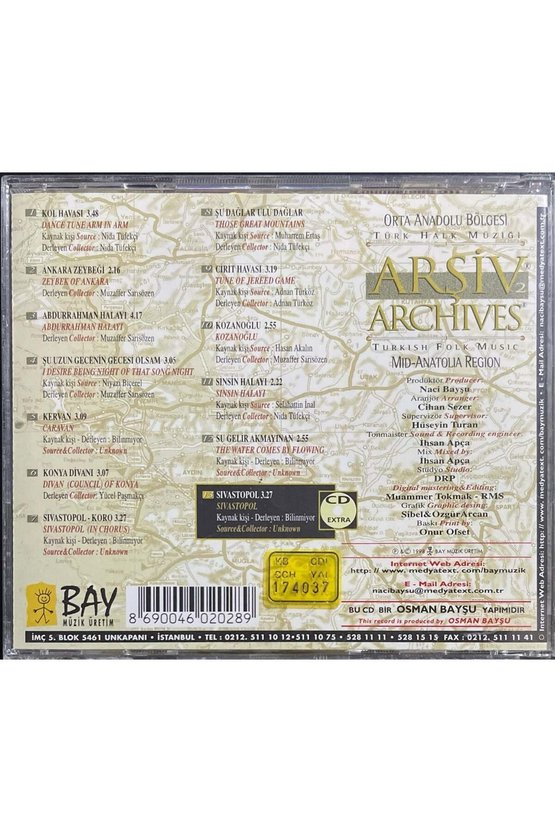 (Plak Değildir CD dir) CD Ege Bölgesi Arşiv-2 CD