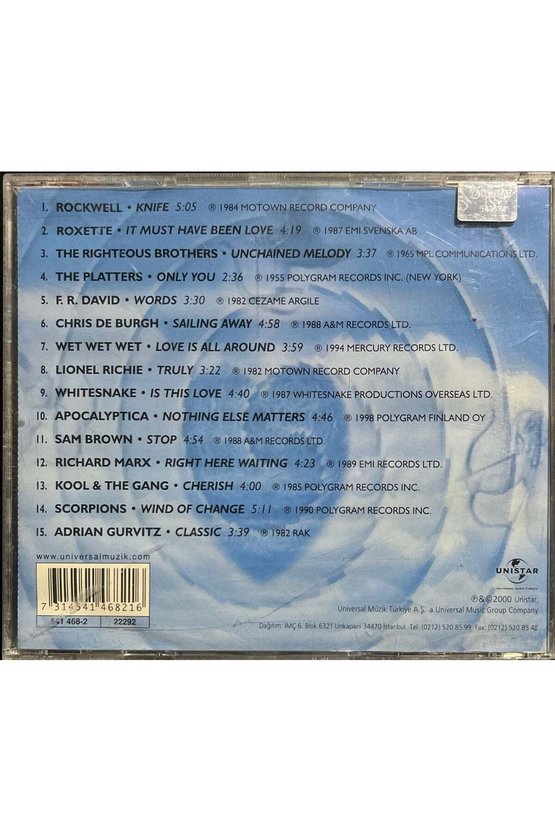 (Plak Değildir CD dir) CD Number One Love Songs II CD