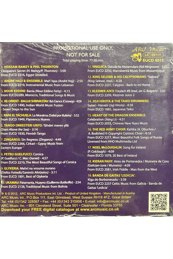 (Plak Değildir CD dir) CD Arc Music Sampler CD