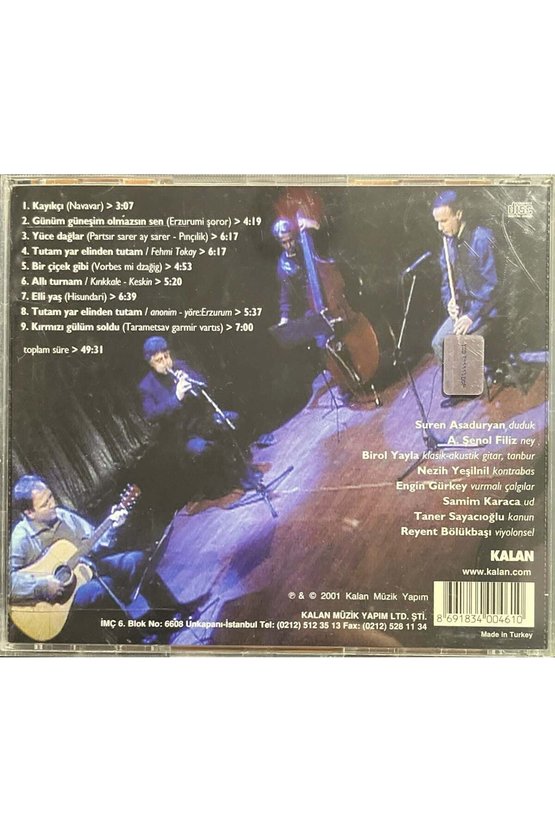 (Plak Değildir CD dir) CD Vuslat Suren Asarduyan Yansımalar CD