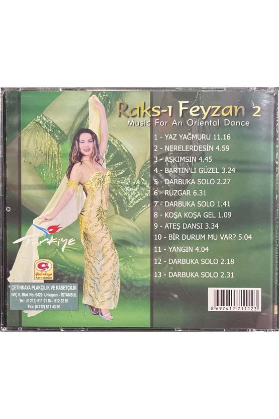 (Plak Değildir CD dir) CD Raks-ı Feyzan 2 Music For An Oriental Dance CD
