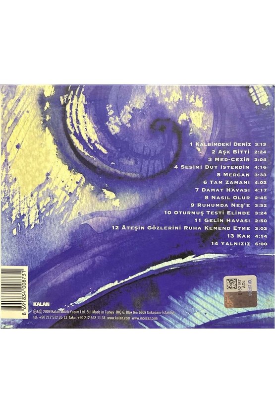 (Plak Değildir CD dir) CD İncesaz 6 Kalbimdeki Deniz CD