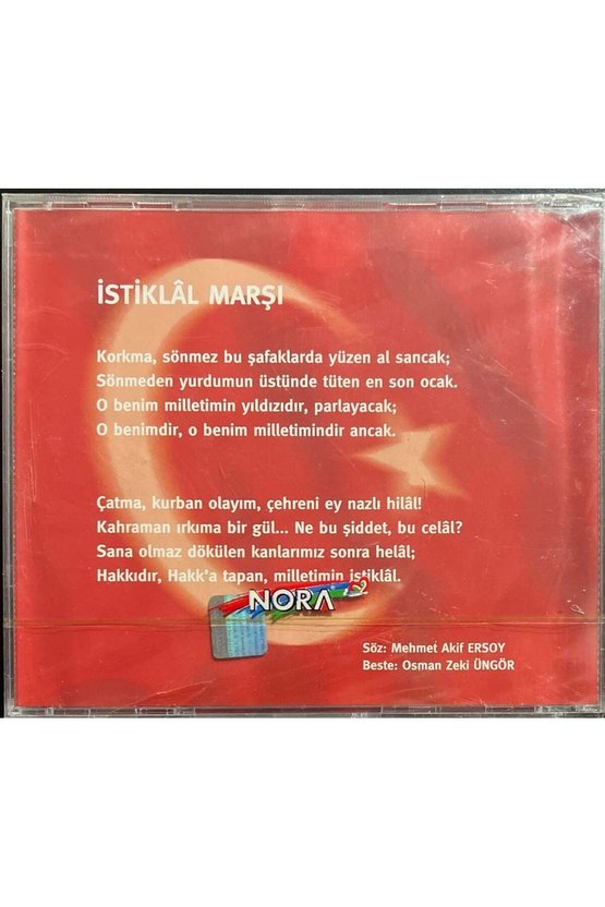 (Plak Değildir CD dir) CD İstiklal Marşı Açılmamış Jelatininde CD