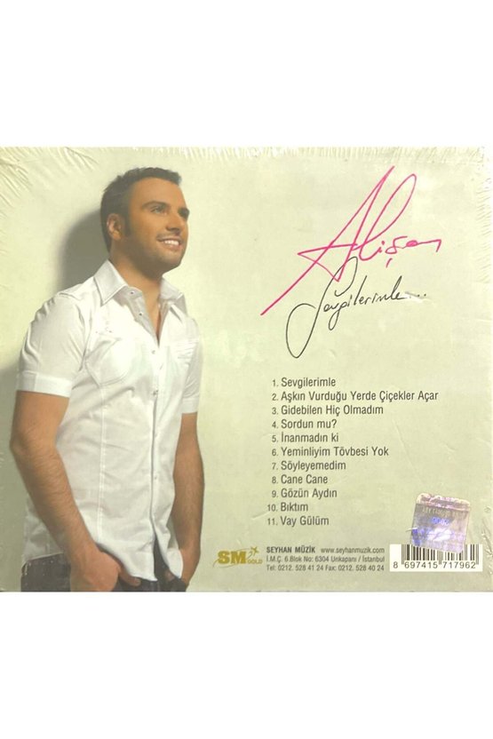 (Plak Değildir CD dir) CD Alişan Sevgilerimle Açılmamış Jelatininde CD