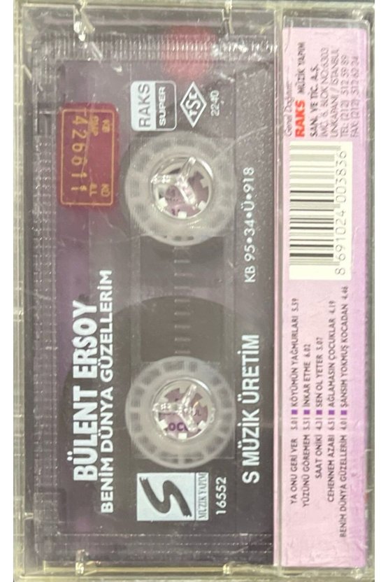 (Plak Değildir KASET tir) Bülent Ersoy Benim Dünya Güzellerim Kaset