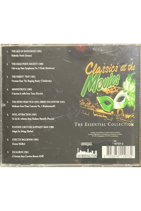 (Plak Değildir CD dir) CD Classics At The Movies The Essential Collection CD