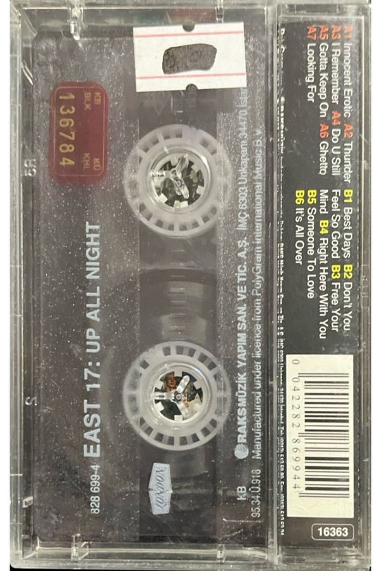 (Plak Değildir KASET tir) East 17: Up All Night Kaset