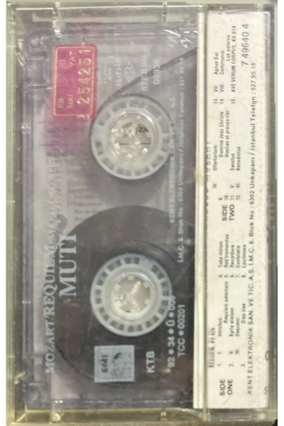 (Plak Değildir KASET tir) Mozart Requem Muti Kaset