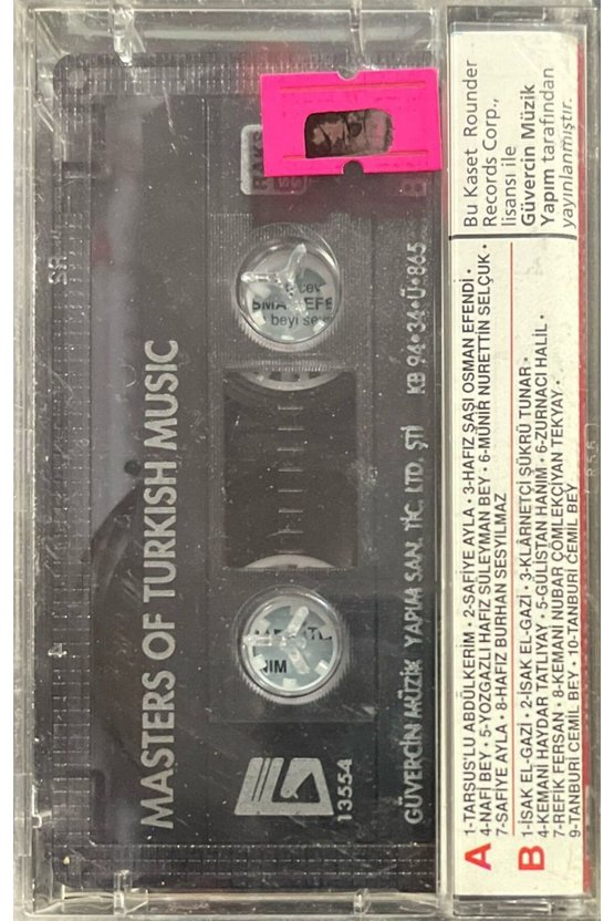 (Plak Değildir KASET tir) Masters Of Turkish Music Kaset