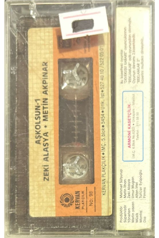 (Plak Değildir KASET tir) Zeki Alasya Metin Akpınar Reklamlar 1 Kaset