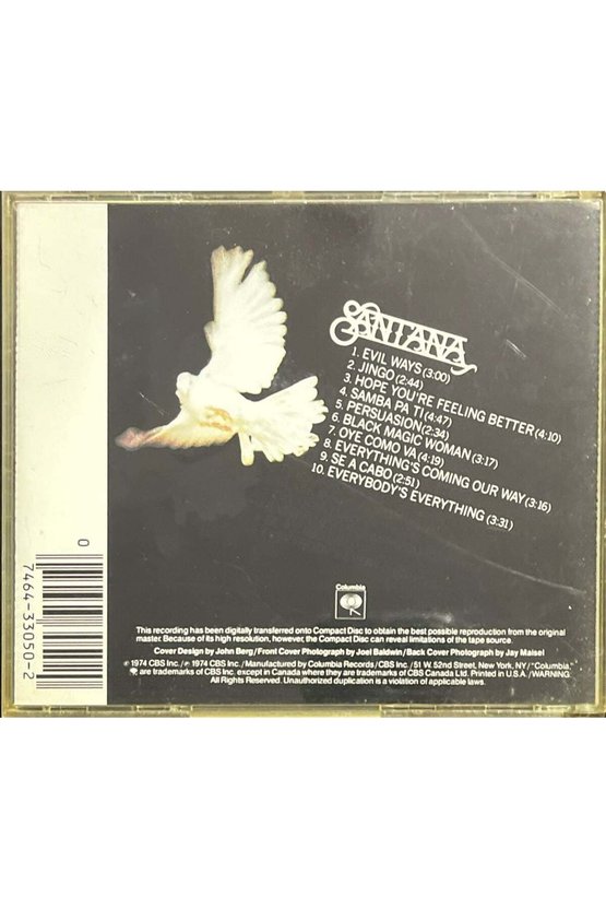 (Plak Değildir CD dir) CD Santanas Greatest Hits CD