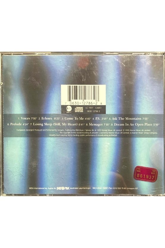 (Plak Değildir CD dir) CD Vangelis Voices CD
