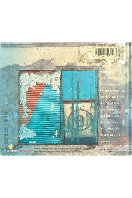 (Plak Değildir CD dir) CD Francis Cabrel Hors Saison CD