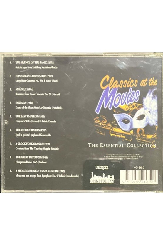 (Plak Değildir CD dir) CD Classics At The Movies CD