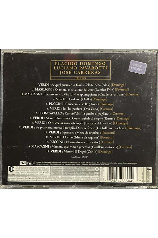 (Plak Değildir CD dir) CD Domingo Pavarotti Carreras CD