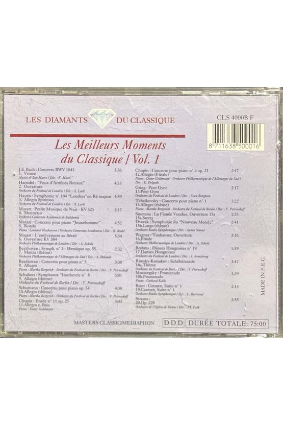 (Plak Değildir CD dir) CD Classique Vol.1 CD