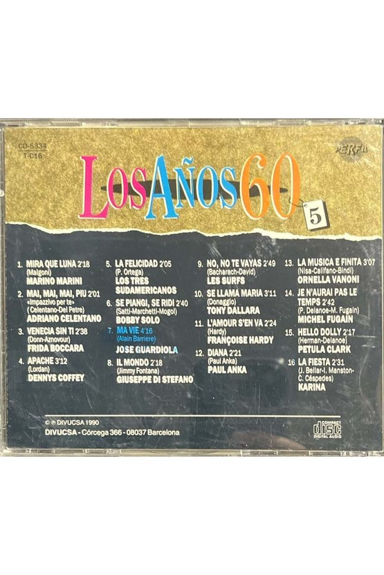 (Plak Değildir CD dir) CD Los Anos 60-5 CD