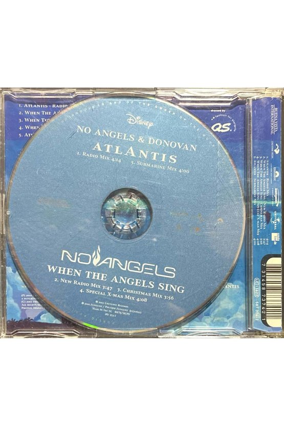 (Plak Değildir CD dir) CD No Angels Donovan Atlantis Maxi Single CD