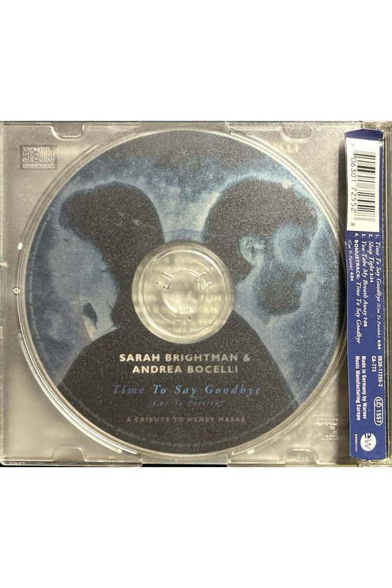 (Plak Değildir CD dir) CD Sarah Brgihtman Anrea Bocelli Time To Say Goodbye Maxi Single CD