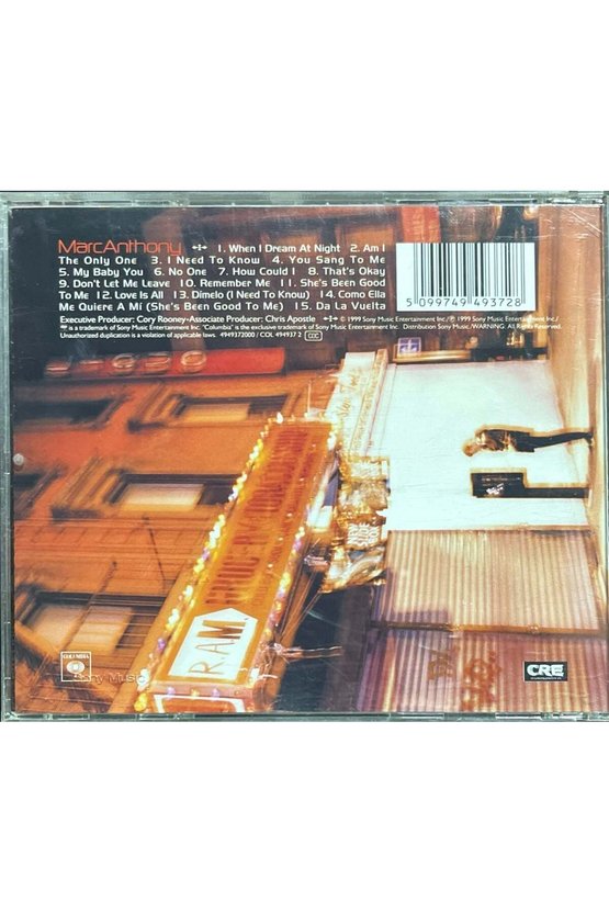 (Plak Değildir CD dir) CD Marc Anthony Marc Anthony CD