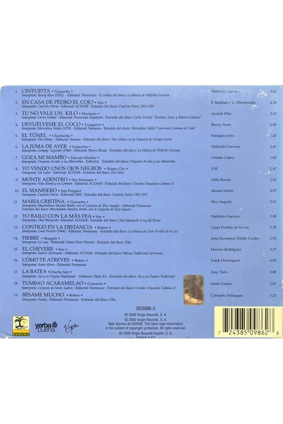 (Plak Değildir CD dir) CD Sonora Cubana Volumen 2 CD