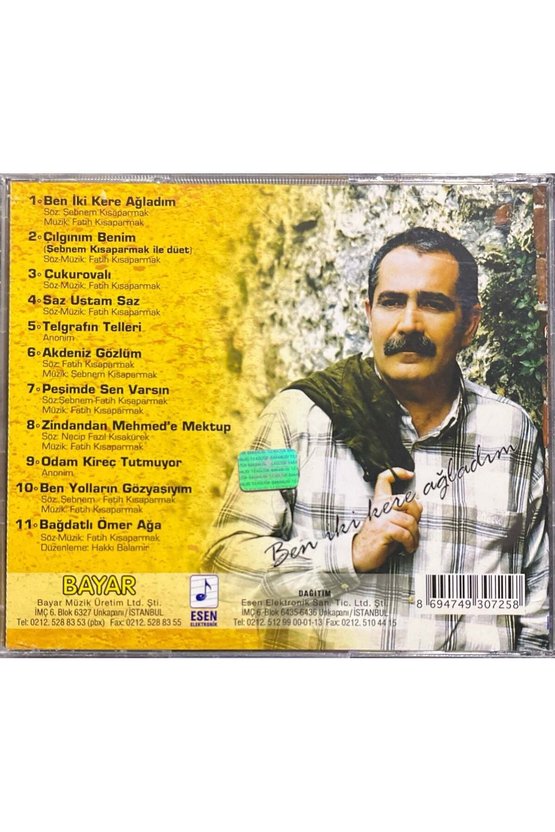 (Plak Değildir CD dir) CD Fatih Kısaparmak Ben İki Kere Ağladım CD