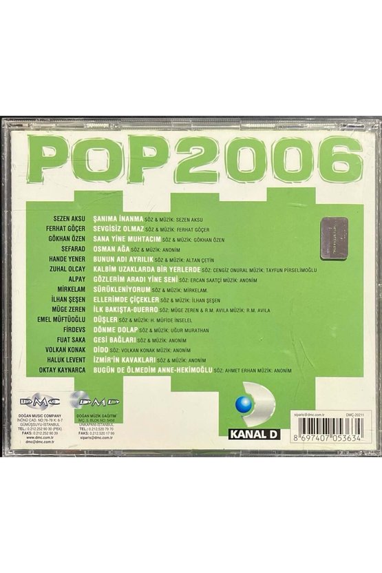 (Plak Değildir CD dir) CD Pop 2006 CD