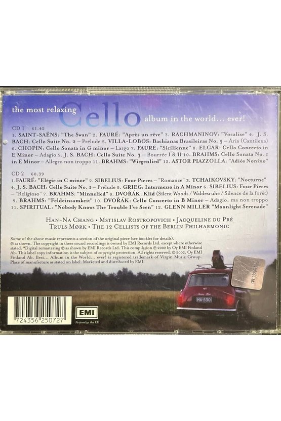 (Plak Değildir CD dir) CD The Most Relaxing Cello Album In The World... Ever! CD