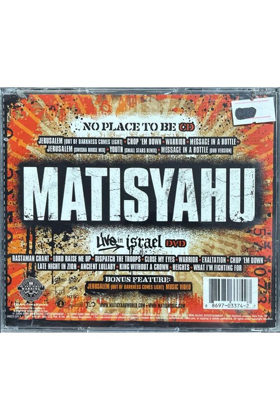 (Plak Değildir CD dir) CD Matisyahu No Place To Be CD