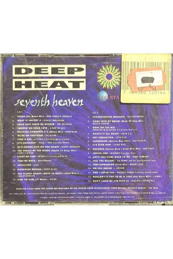 (Plak Değildir CD dir) CD Deep Heat Seventh Heaven 7 Double CD