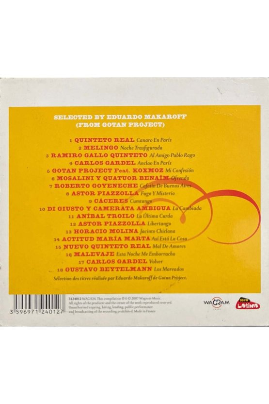 (Plak Değildir CD dir) CD La Selection Raido Latina Tango CD