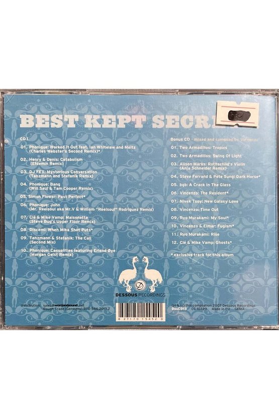 (Plak Değildir CD dir) CD Dessous Best Kept Secrets CD