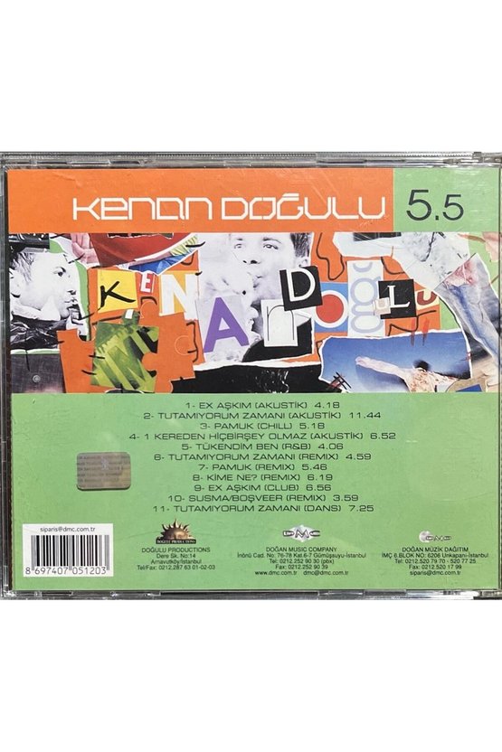 (Plak Değildir CD dir) CD Kenan Doğulu 5,5 CD