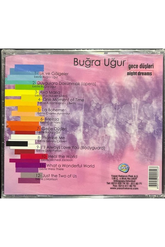 (Plak Değildir CD dir) CD Buğra Uğur Gece Düşleri  Night Dreams Açılmamış Jelatininde CD