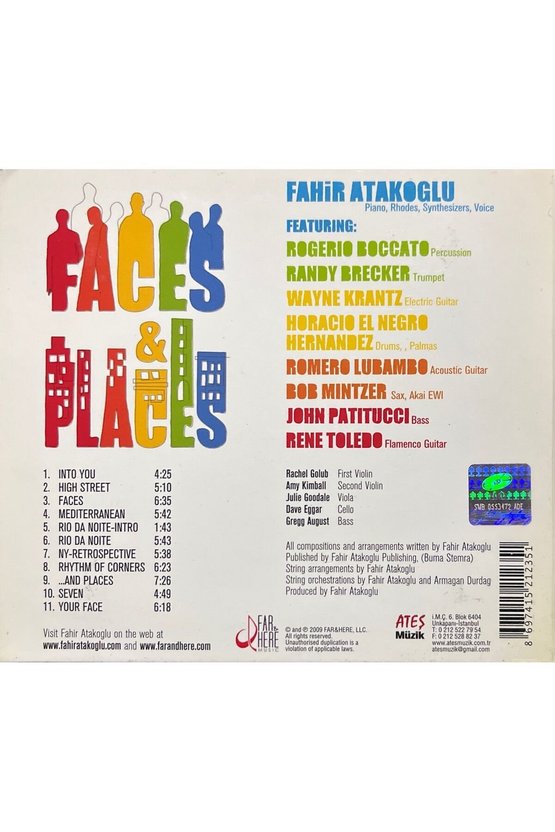 (Plak Değildir CD dir) CD Fahir Atakoğlu Faces & Places CD