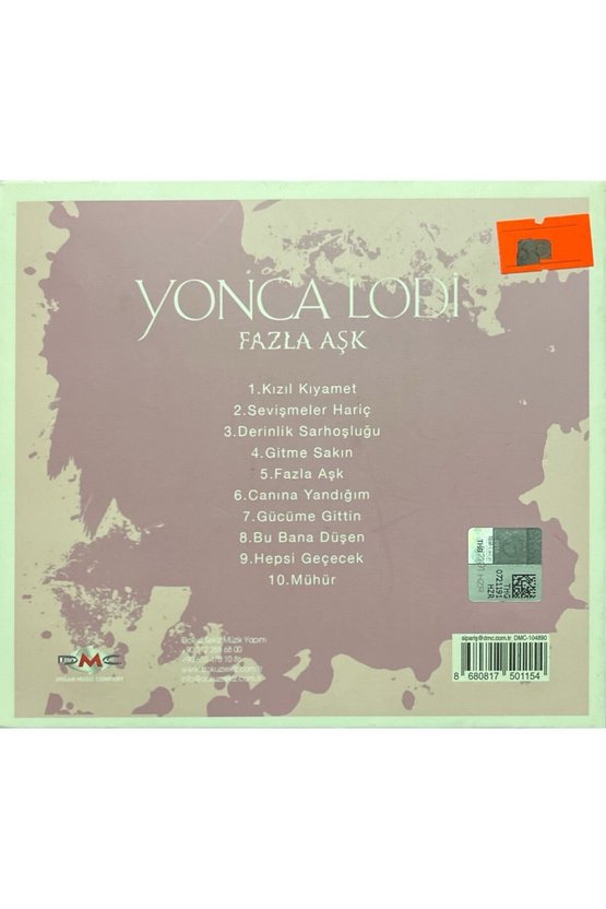 (Plak Değildir CD dir) CD Yonca Lodi Fazla Aşk CD