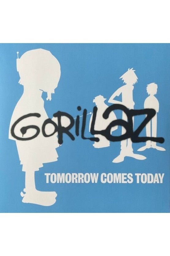 Gorillaz Tomorrow Comes Today (25th Anniversary - White & Blue Color-In-Color Vinyl) - Single LP Pl