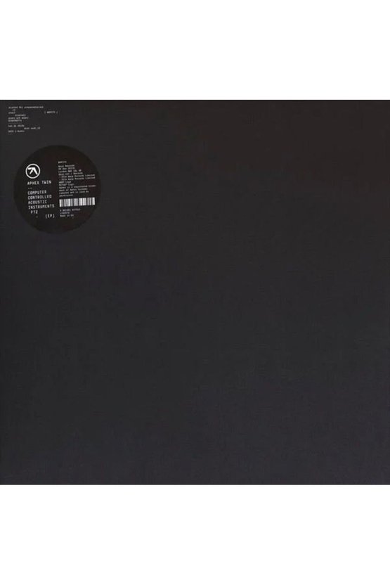 Aphex Twin Computer Controlled Acoustic Instruments Pt2 12 LP Plak