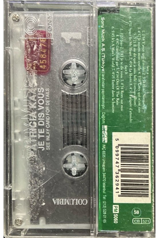 (Plak Değildir KASET tir) Kaset Patricia Kaas Je Te Dis Vous Kaset