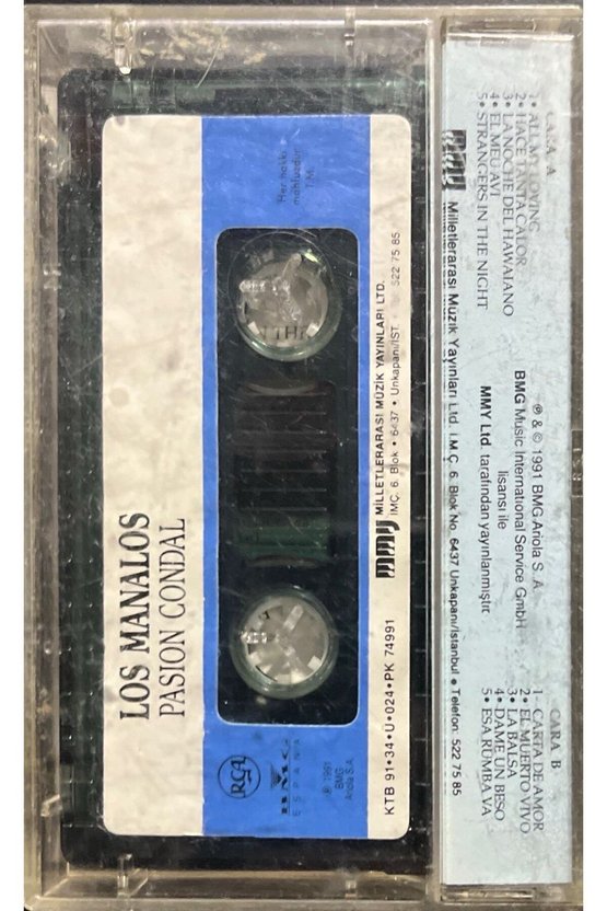 (Plak Değildir KASET tir) Kaset Los Manalos Pasion Condal Kaset