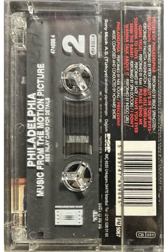 (Plak Değildir KASET tir) Kaset Philadelphia Soundtrack Kaset