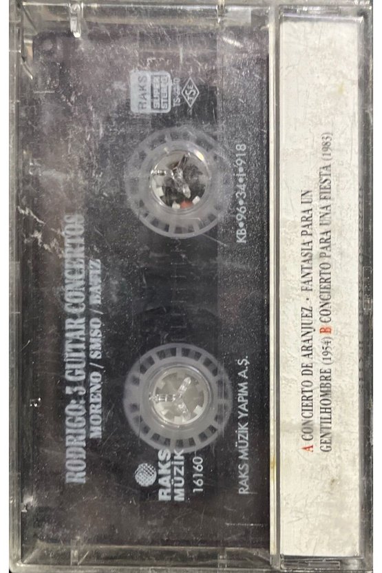 (Plak Değildir KASET tir) Kaset Rodrigo Guitar Concertos Kaset