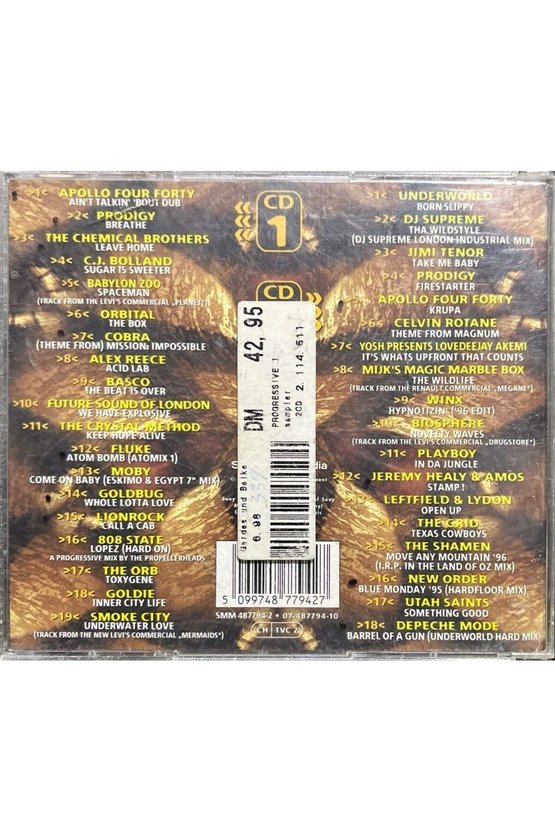 (Plak Değildir CD dir) CD Progressive New Dimension In Dance Double CD