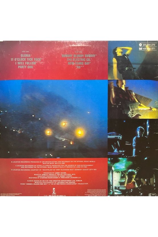 U2 Live Under A Blood Red Sky Special Price LP Plak