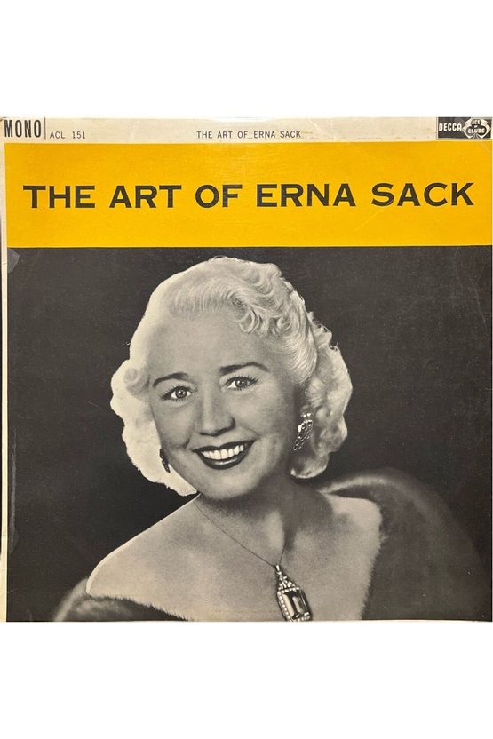 Erna Sack The Art Of Erna Sack LP Plak