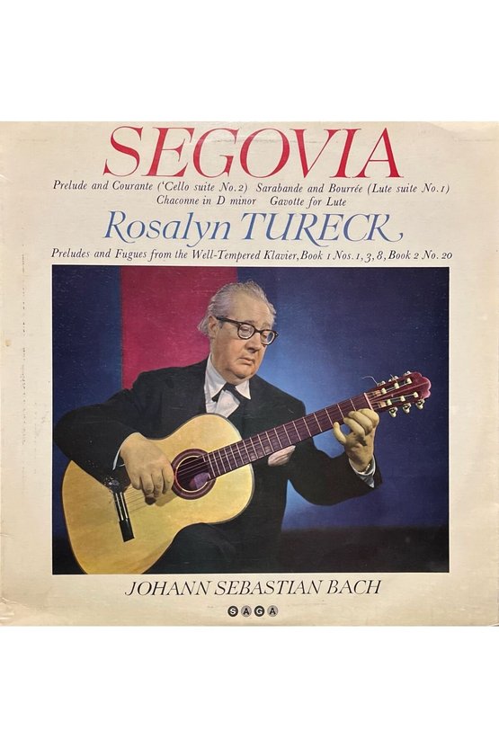 Segovia Rosalyn Tureck Play Bach Classic LP Plak